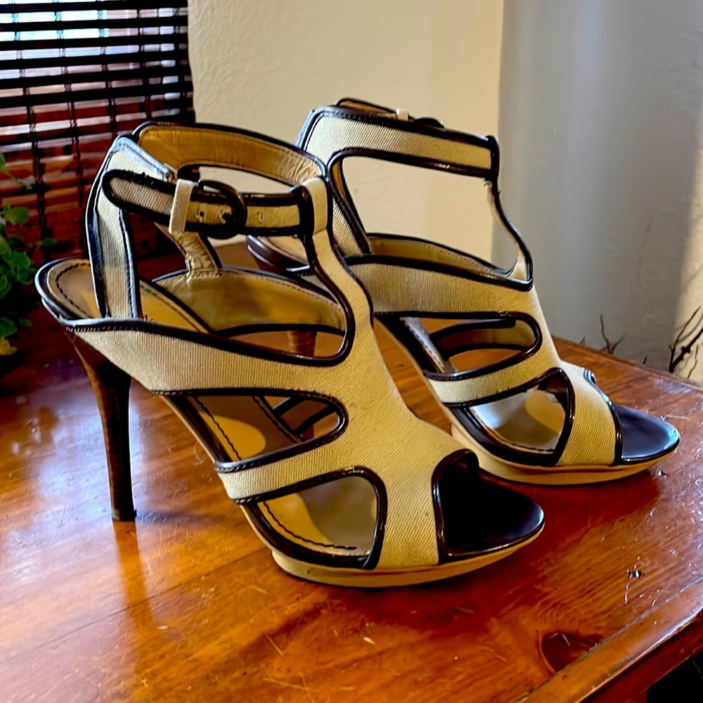 Nine West | Heeled Sandals | Tan & Brown | size 7